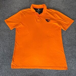 Oregon State Beavers Polo Shirt Men XL Orange Golf Stretch Short Sleeve Athletic